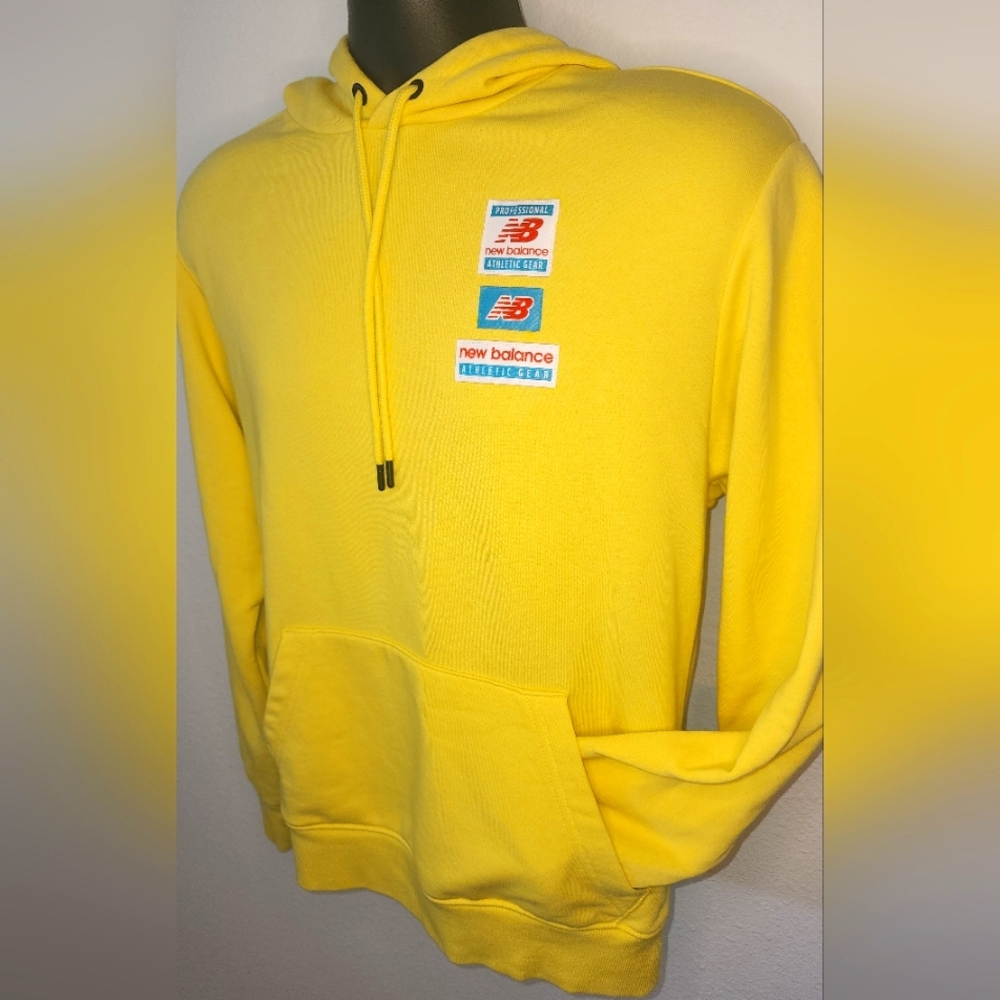 Men's Small New Balance Yellow Athletic Gear Hoodie - Picture 5 of 6